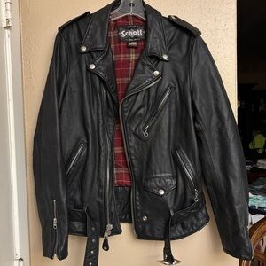 Schott NYC Fitted Motorcycle Jacket size M